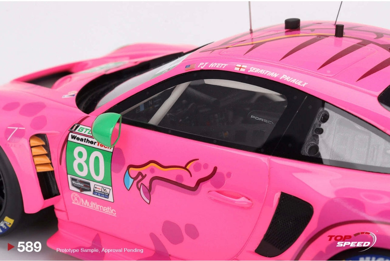 1:18 Porsche 911 GT3 R #80 Racing 2023 IMSA Michelin GT Challenge at VIR Top Speed 589