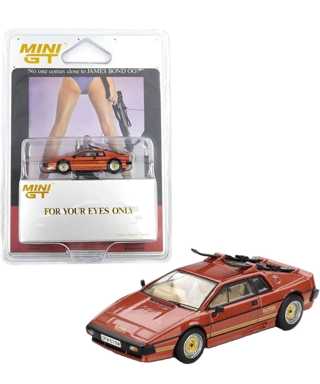 1:64 Lotus Esprit Turbo Copper Fire For Your Eyes Only James Bond 007 Mini GT 912-007E