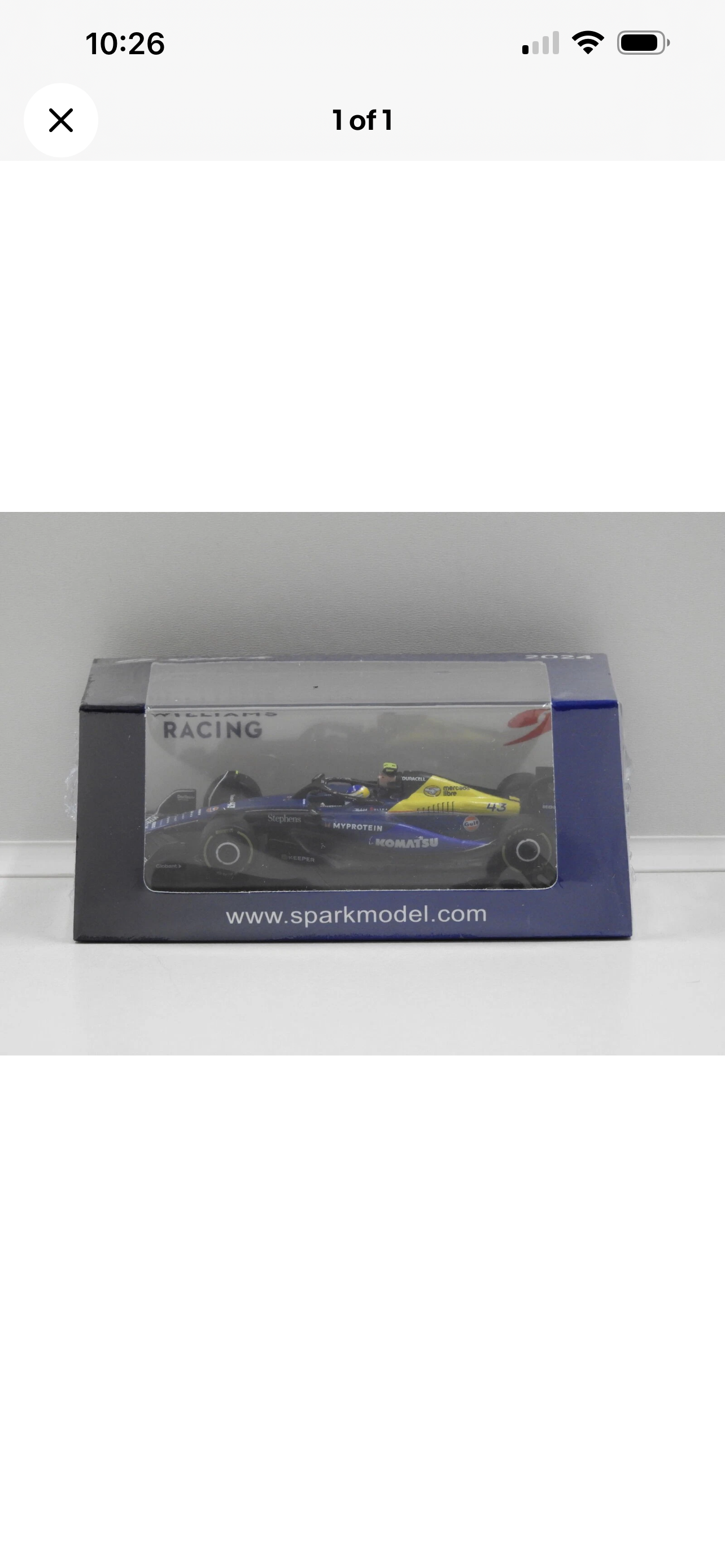 1:64 Franco Colapinto #43 Williams FW46 Williams F1 Team Mexican GP 2024 Spark