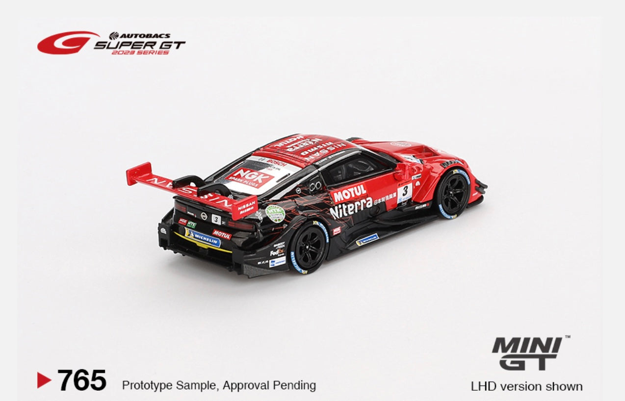 1:64 Nissan Z GT500 #3 Niterra Motul Z NDDP Racing 2023 Super GT Series Mini GT 765