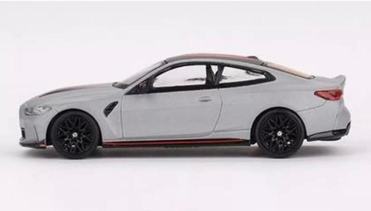 1:64 BMW M4 CSL Frozen Brooklyn Grey Metallic Mini GT 641