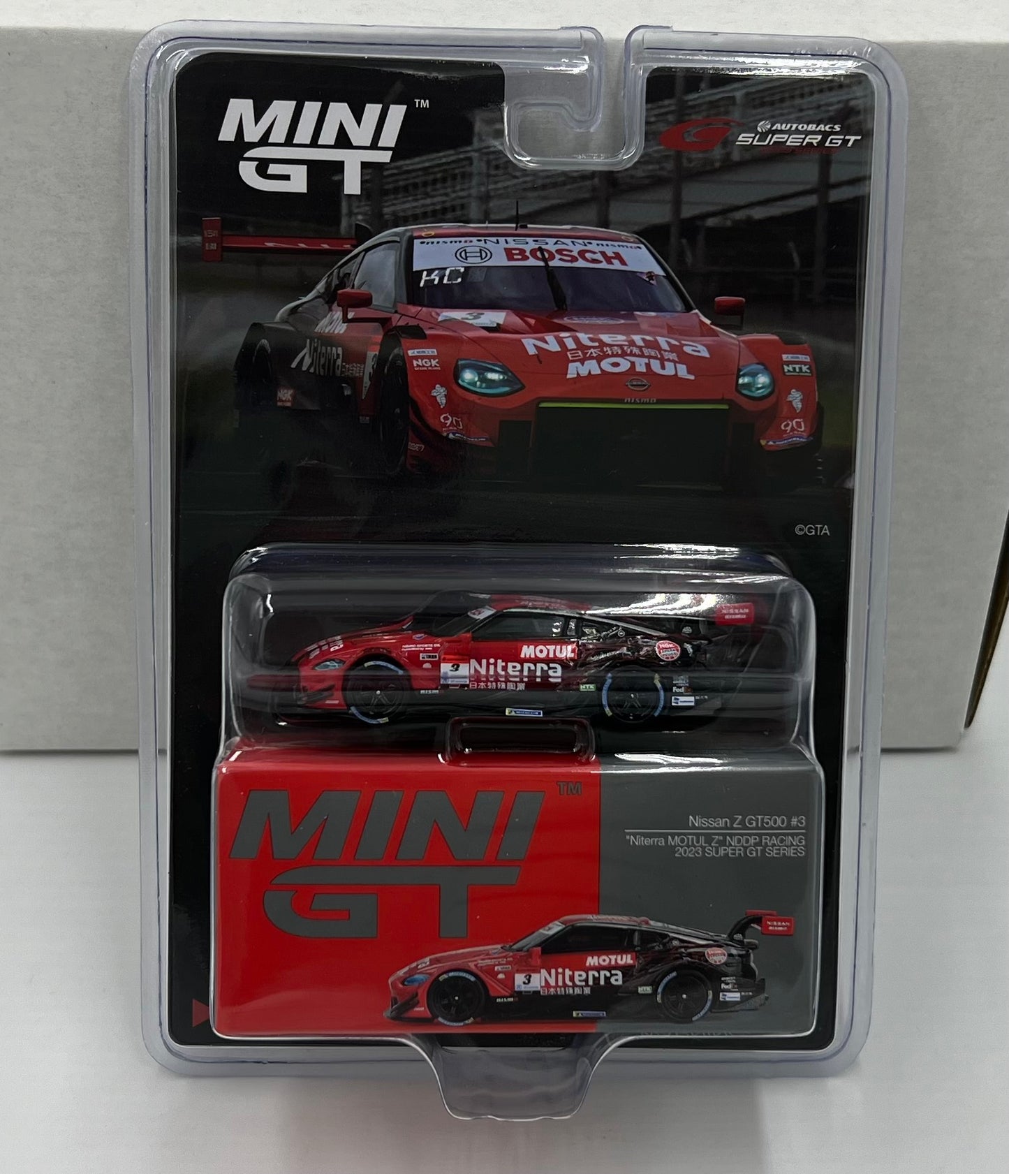 1:64 Nissan Z GT500 #3 Niterra Motul Z NDDP Racing 2023 Super GT Series Mini GT 765