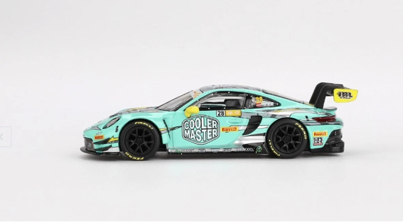 1:64 Porsche 911 GT3 R #28 Hub Auto Racing 2023 FIA GT World Cup 70th Macau Grand Prix Mini GT 804