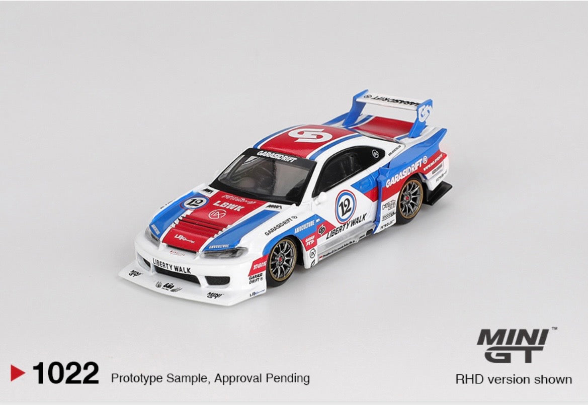 1:64 Nissan S15 Silvia LB-Super Silhouette Garasidrift x LBWK 2025 Mini GT 1022