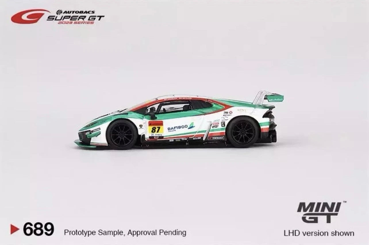 1:64 Lamborghini Huracan GT3 EVO #87 Bamboo Airways JLOC 2023 Super GT Series Mini GT 689