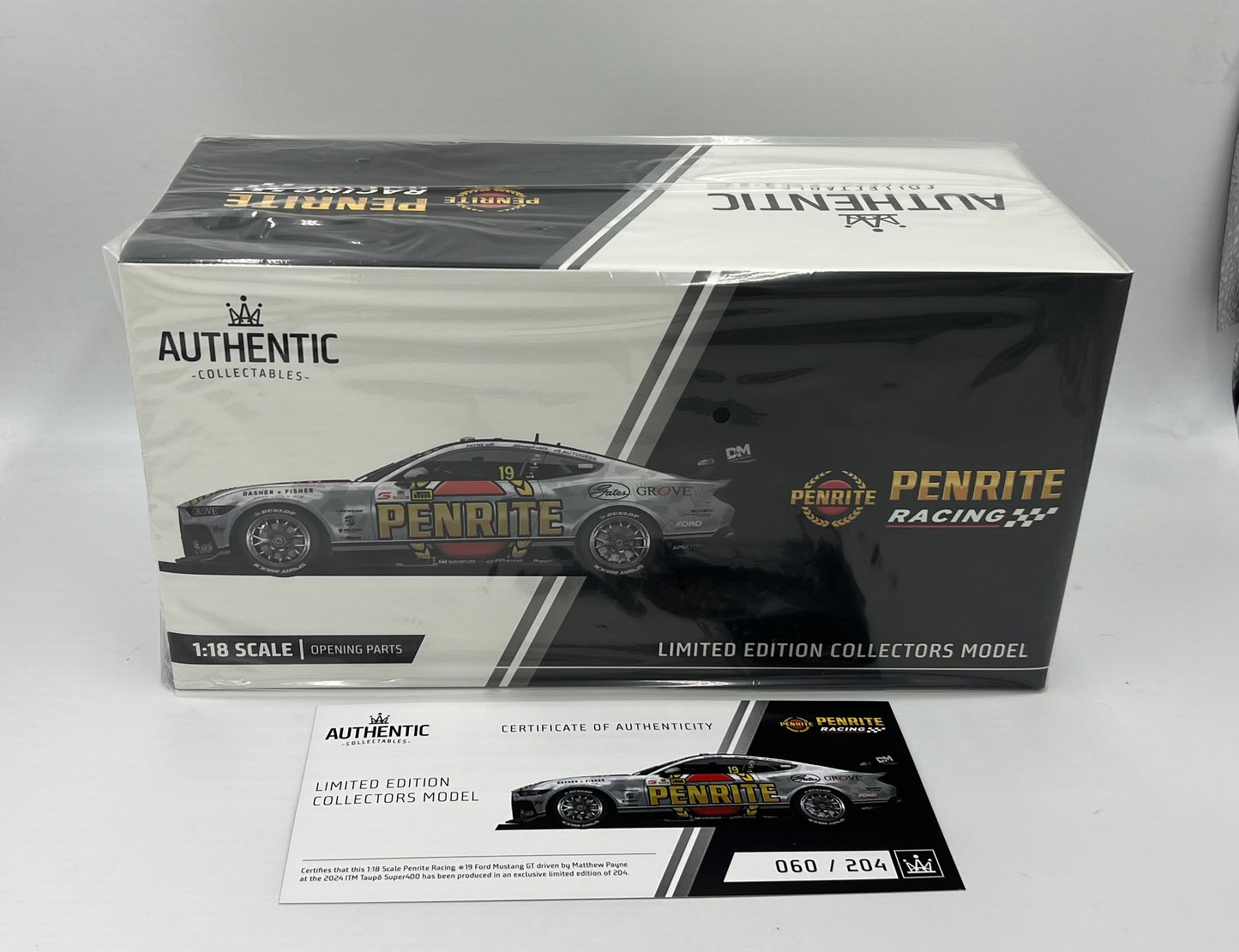 1:18 Ford Mustang GT #19 Matthew Payne 2024 ITM Taupo Super 400 Native Livery Authentic Collectables