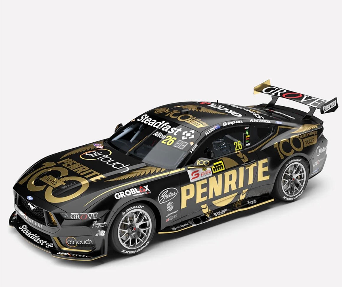 1:18 Penrite Racing Kai Allen #26 2026 ITM Christchurch Super 440 Race 10 Winner Ford Mustang GT Authentic Collectables Pre-Order
