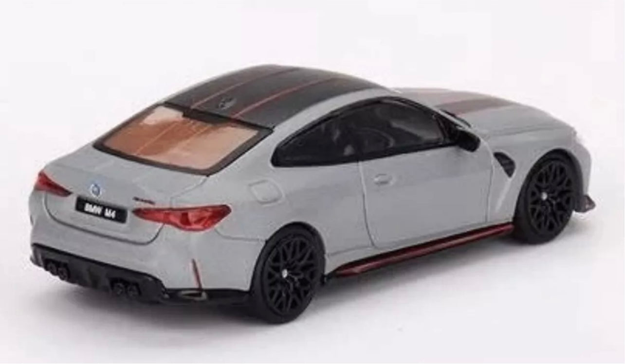 1:64 BMW M4 CSL Frozen Brooklyn Grey Metallic Mini GT 641