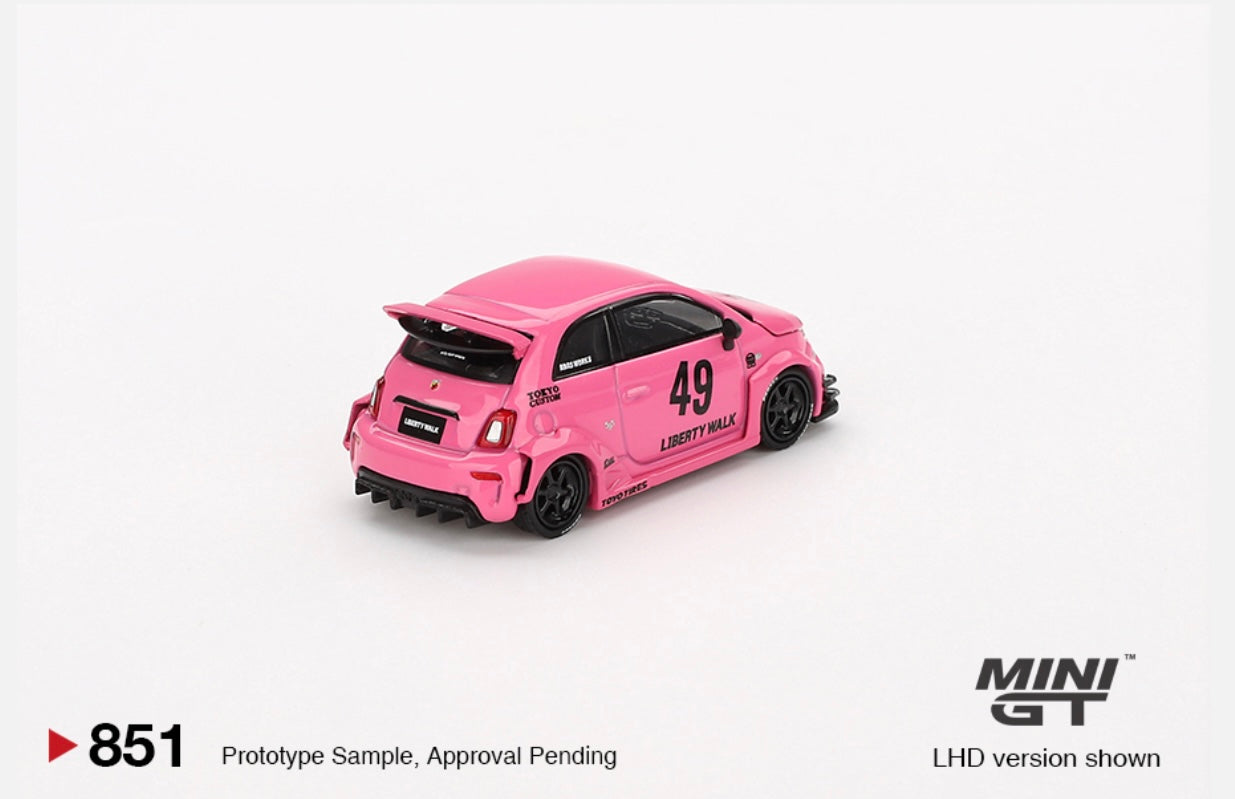 1:64 LB-Works x Abas Works Abarth 595 Pink Mini GT 851