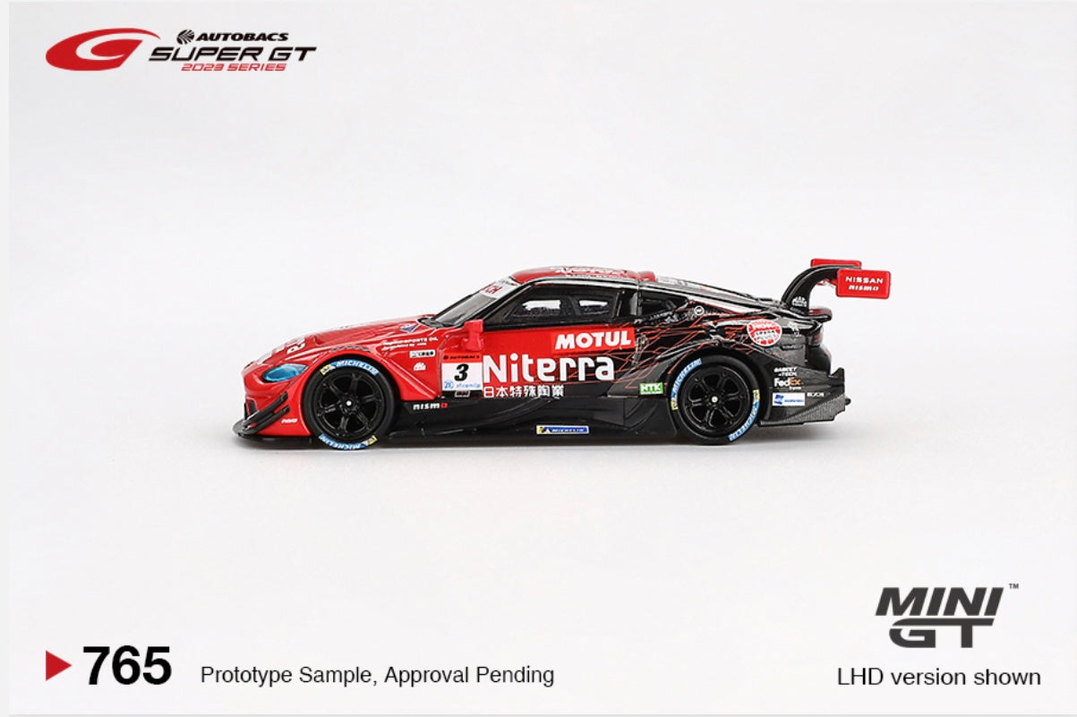 1:64 Nissan Z GT500 #3 Niterra Motul Z NDDP Racing 2023 Super GT Series Mini GT 765