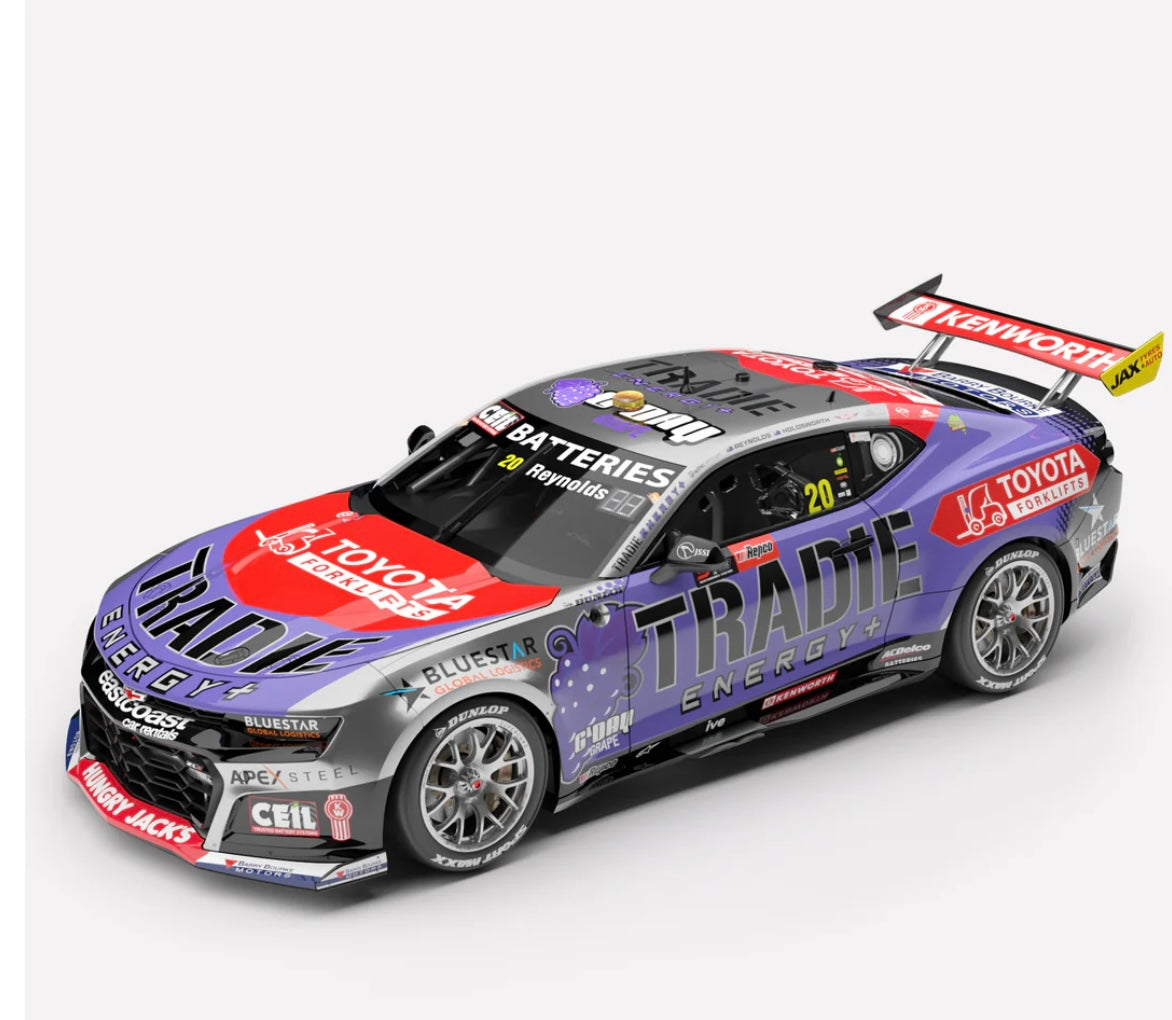 1:43 David Reynolds Lee Holdsworth #20 2025 Bathurst 1000 Runner Up Tradie Energy Racing Chevrolet Camaro Authentic Collectables Pre-Order