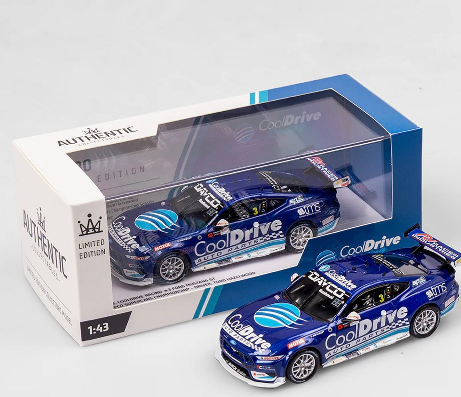 1:43 CoolDrive Racing Todd Hazelwood #3 Ford Mustang GT 2023 Supercars Championship Season Authentic Collectables