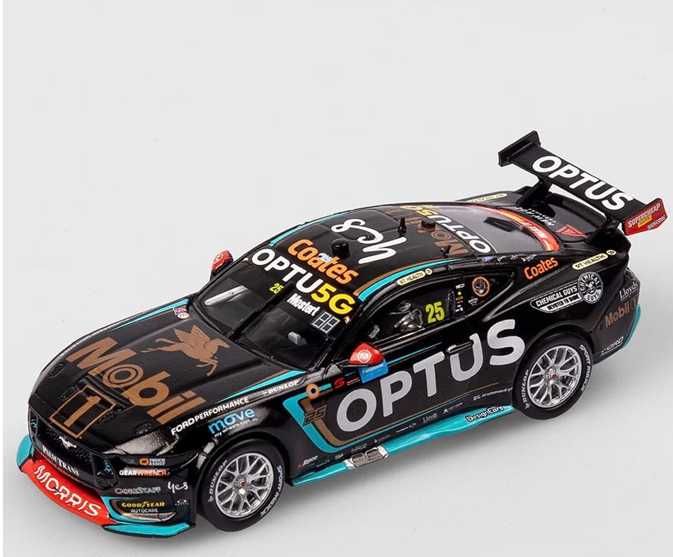 1:43 Chaz Mostert #25 2024 Sydney SuperNight Mobil 50th Anniversary Gold Livery Authentic Collectables