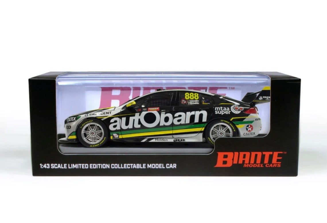 1:43 Holden ZB Commodore AutoBarn Lowndes Racing Craig Lowndes Steven Richards #888 2018 Bathurst Winner Biante