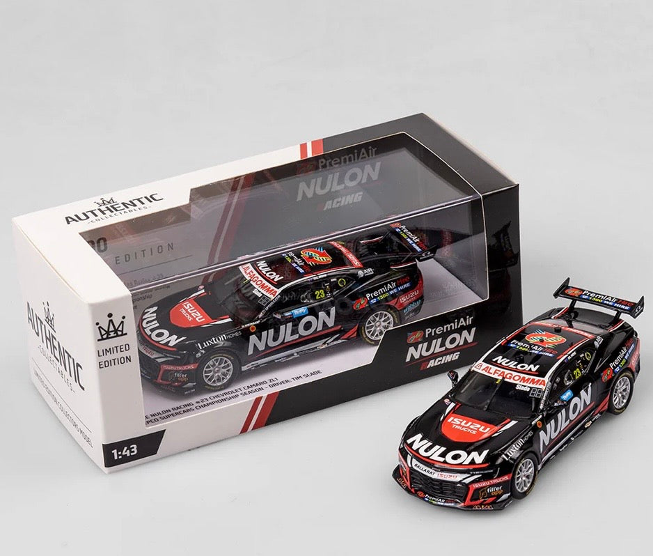 1:43 Nulon Racing Chevrolet Camaro ZL1 Tim Slade #23 2024 Repco Supercars Championship Season Authentic Collectables