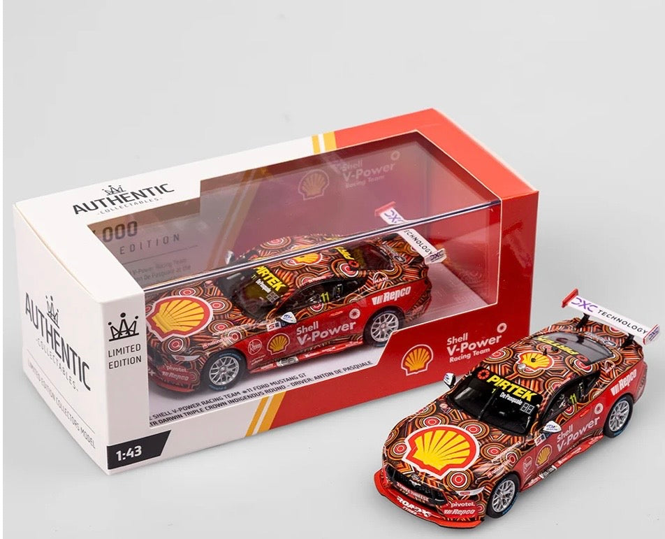 1:43 Anton De Pasquale #11 Shell V-Power Racing Team 2024 Darwin Mustang GT Authentic Collectables