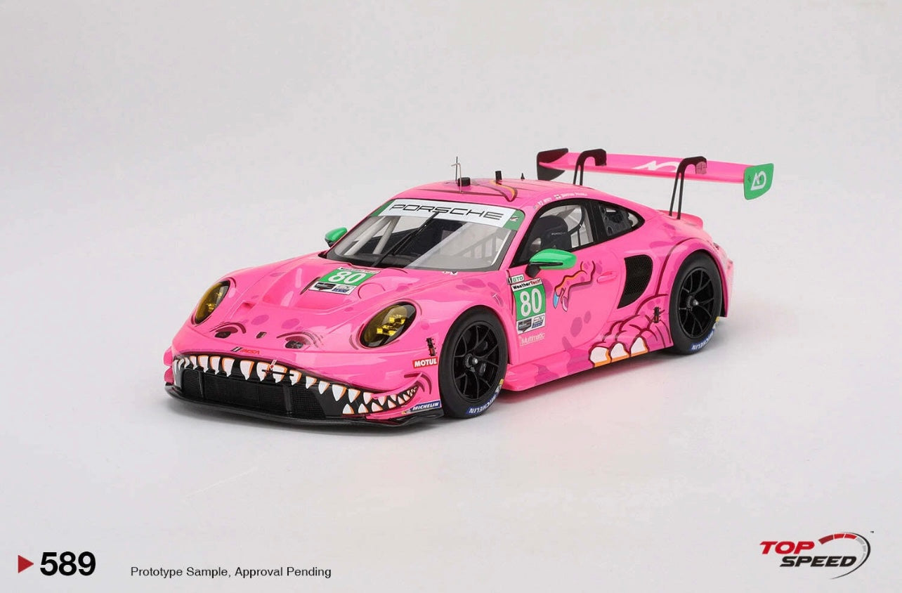 1:18 Porsche 911 GT3 R #80 Racing 2023 IMSA Michelin GT Challenge at VIR Top Speed 589