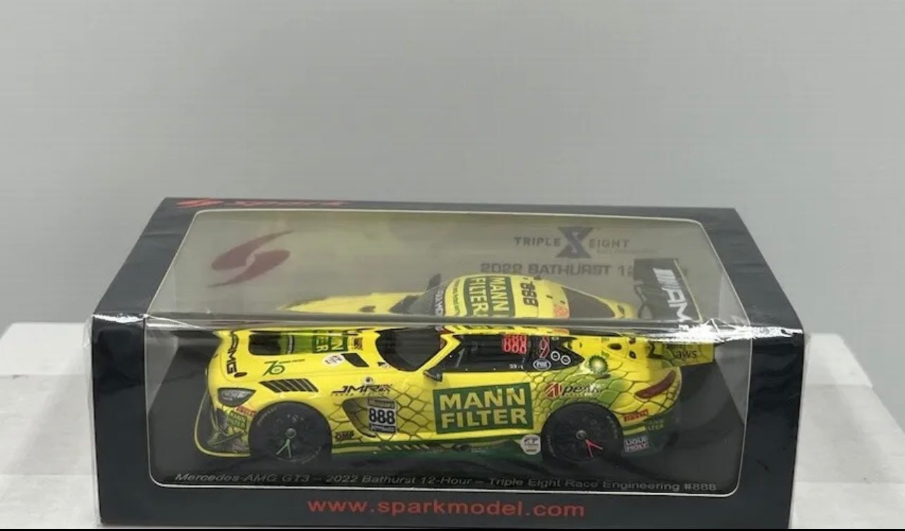1:43 Mercedes-AMG GT3 2022 Bathurst 12HR #888 Feeney Van Gisbergen Ibrahim Spark
