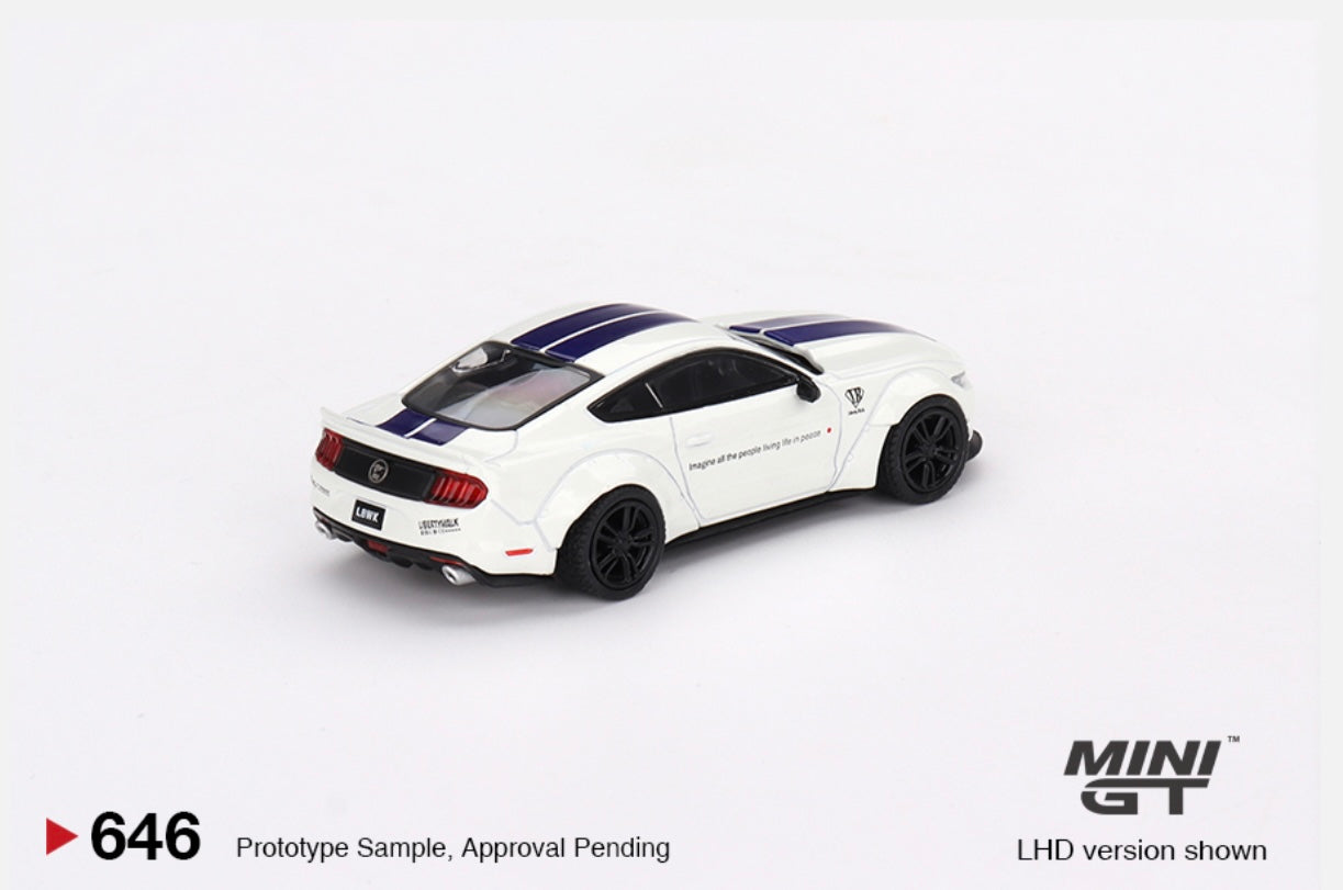 1:64 Ford Mustang GT LB Works White Mini GT Mini GT 646