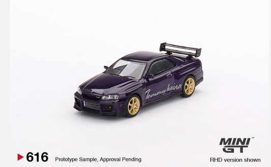 1:64 Nissan Skyline GT-R Tommy Kaira R-z Midnight Purple 616 Mini GT