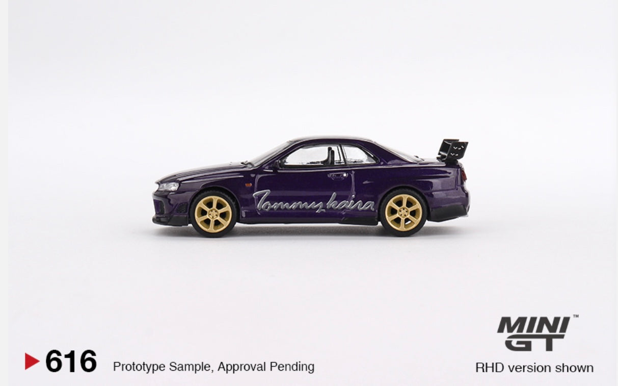 1:64 Nissan Skyline GT-R Tommy Kaira R-z Midnight Purple Mini GT 616