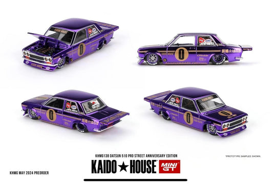 1:64 Datsun 510 Pro Street Anniversary Edition Purple #138 Kaido House Pre-Order