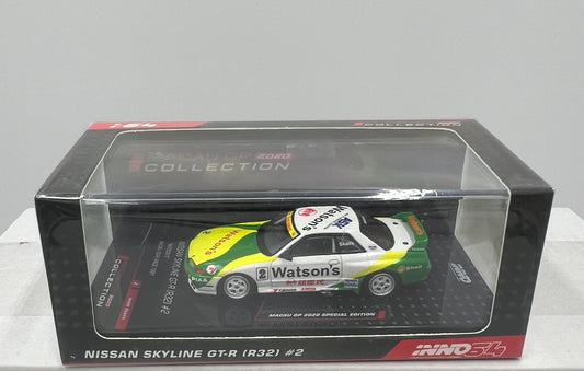 1:64 Nissan Skyline GT-R (R32) #2 Mark Skaife Watson’s Macau Guia Race 1991 INNO64