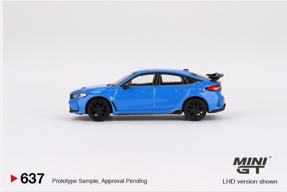 1:64 Honda Civic Type R Boost Blue Pearl 2023 Mini GT 637