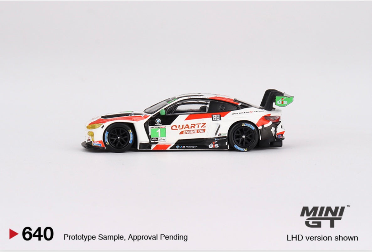 1:64 BMW M4 GT3 #1 2023 IMSA Sebring 12Hrs GTD Winner Paul Miller Racing Mini GT 640