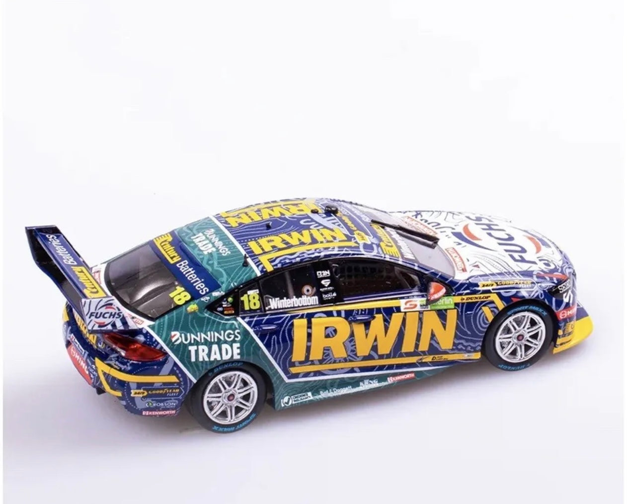 1:43 Mark Winterbottom #18 Irwin Racing 2022 Darwin Indigenous Round Holden ZB Commodore Authentic Collectables