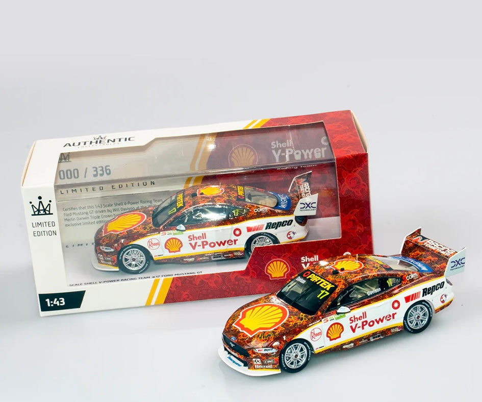 1:43 Will Davison #17 2021 Darwin Indigenous Round Ford Mustang GT Shell V-Power Racing Team Authentic Collectables