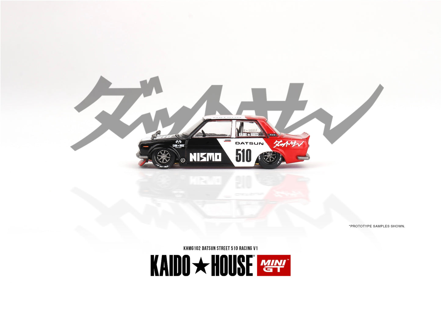 1:64 Datsun Street 510 Racing V1 Kaido House Mini GT#102 Pre-Order