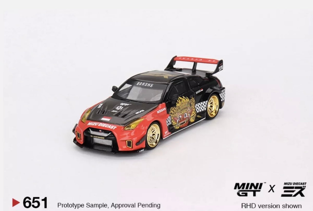 1:64 Nissan 35GT-RR Barong LB Silhouette GT Mini GT Mizu 651