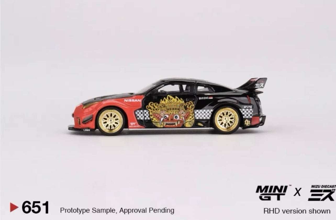 1:64 Nissan 35GT-RR Barong LB Silhouette GT Mini GT Mizu 651