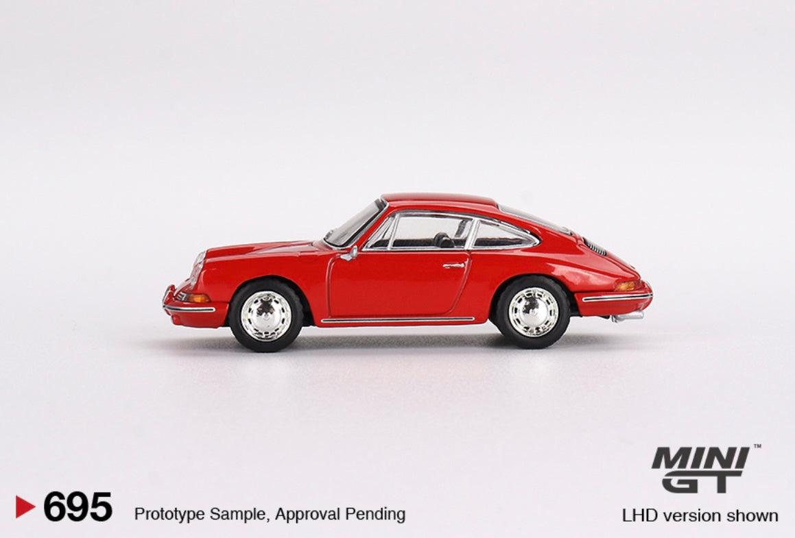 1:64 Porsche 901 1963 Signal Red Mini GT 695