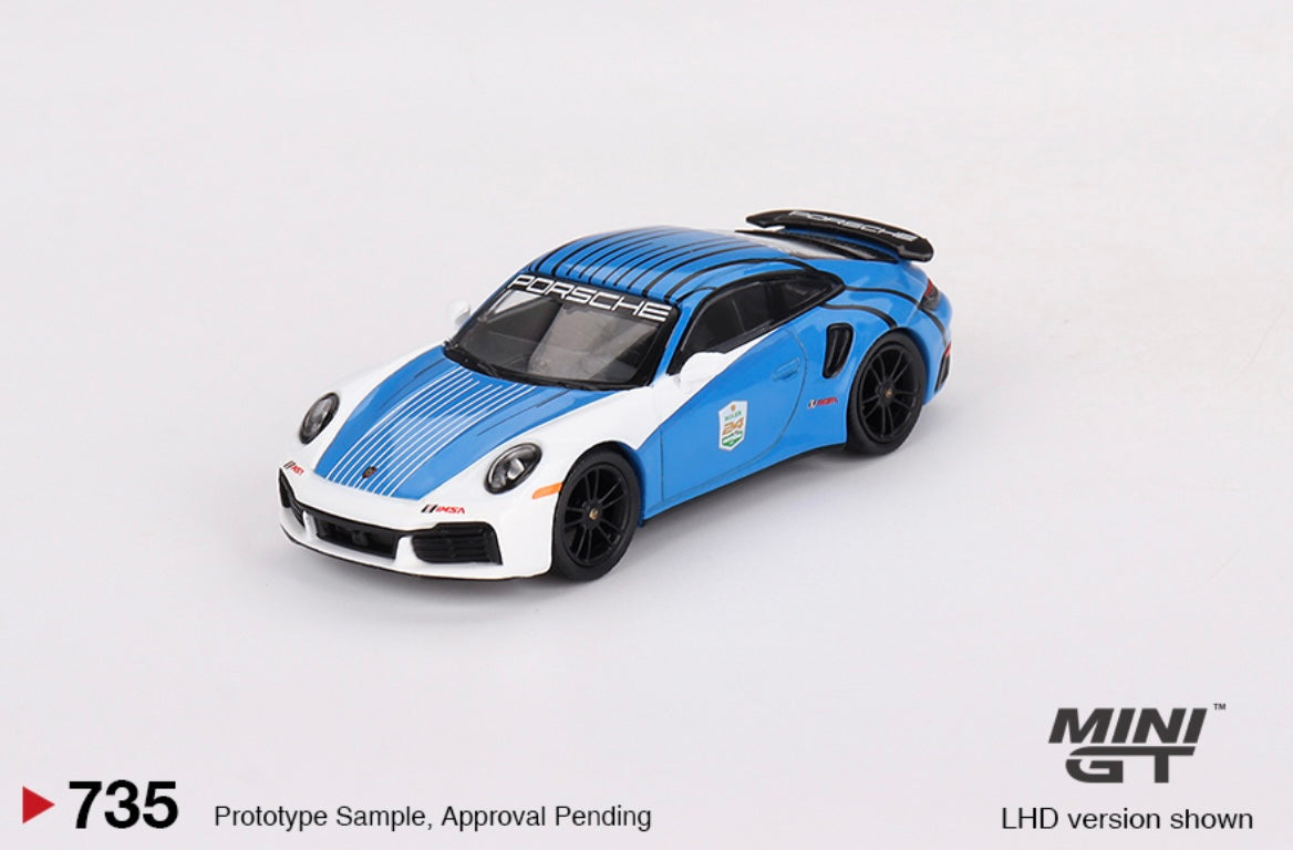1:64 Porsche 911 Turbo Safety Car 2023 ISMA Daytona 24Hrs Mini GT 735