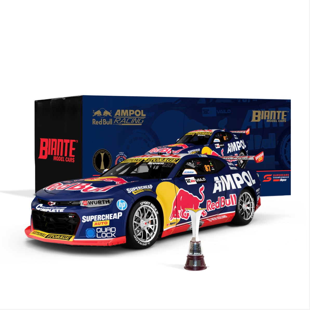 1:18 Chevrolet Camaro Red Bull Ampol Racing Will Brown #87 2024 Championship Winner Biante