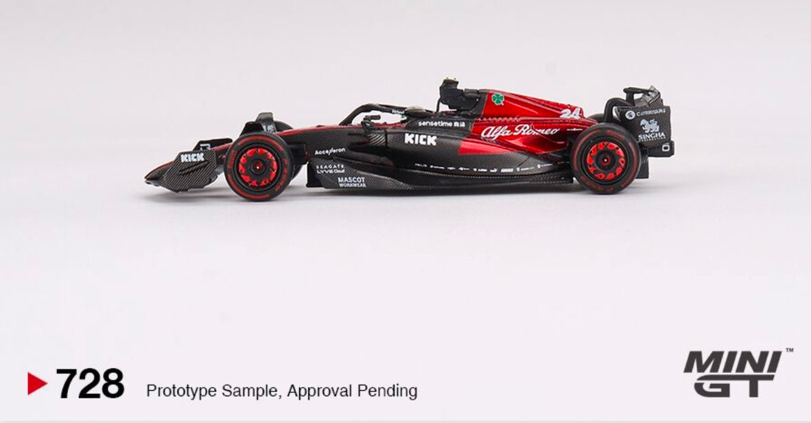 1:64 Zhou Guanyu #24 Alfa Romeo F1 Team Kick C43 2023 F1 2023 Australian GP Mini GT #728