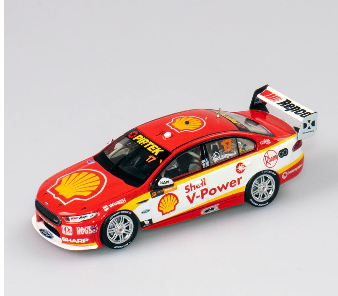 1:43 Scott McLaughlin #17 2018 Championship Winner Ford FGX Falcon Shell V-Power Racing Team Authentic Collectables