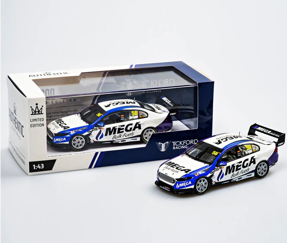 1:43 Jason Bright #56 Tickford Racing Ford FGX Falcon 2017 Clipsal 500 Authentic Collectables