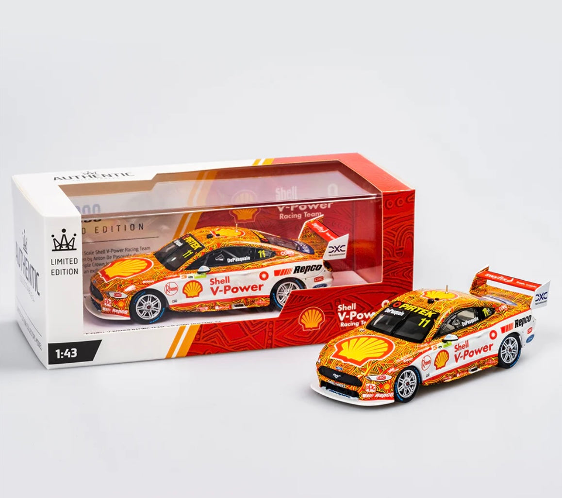 1:43 Anton De Pasquale #11 2022 Darwin Indigenous Round Ford Mustang GT Shell V-Power Racing Team Authentic Collectables