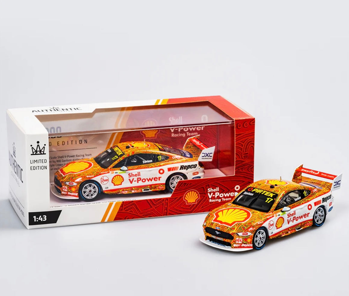 1:43 Will Davison #17 2022 Darwin Indigenous Round Ford Mustang GT Shell V-Power Racing Team Authentic Collectables