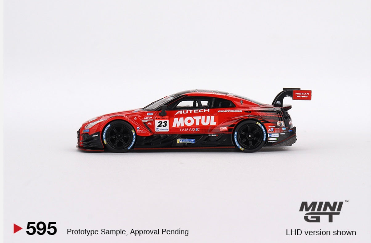 1:64 Nissan GT-R Nismo GT500 #23 Motul Autech GT-R Nismo 2021 Super GT Series Mini GT 595