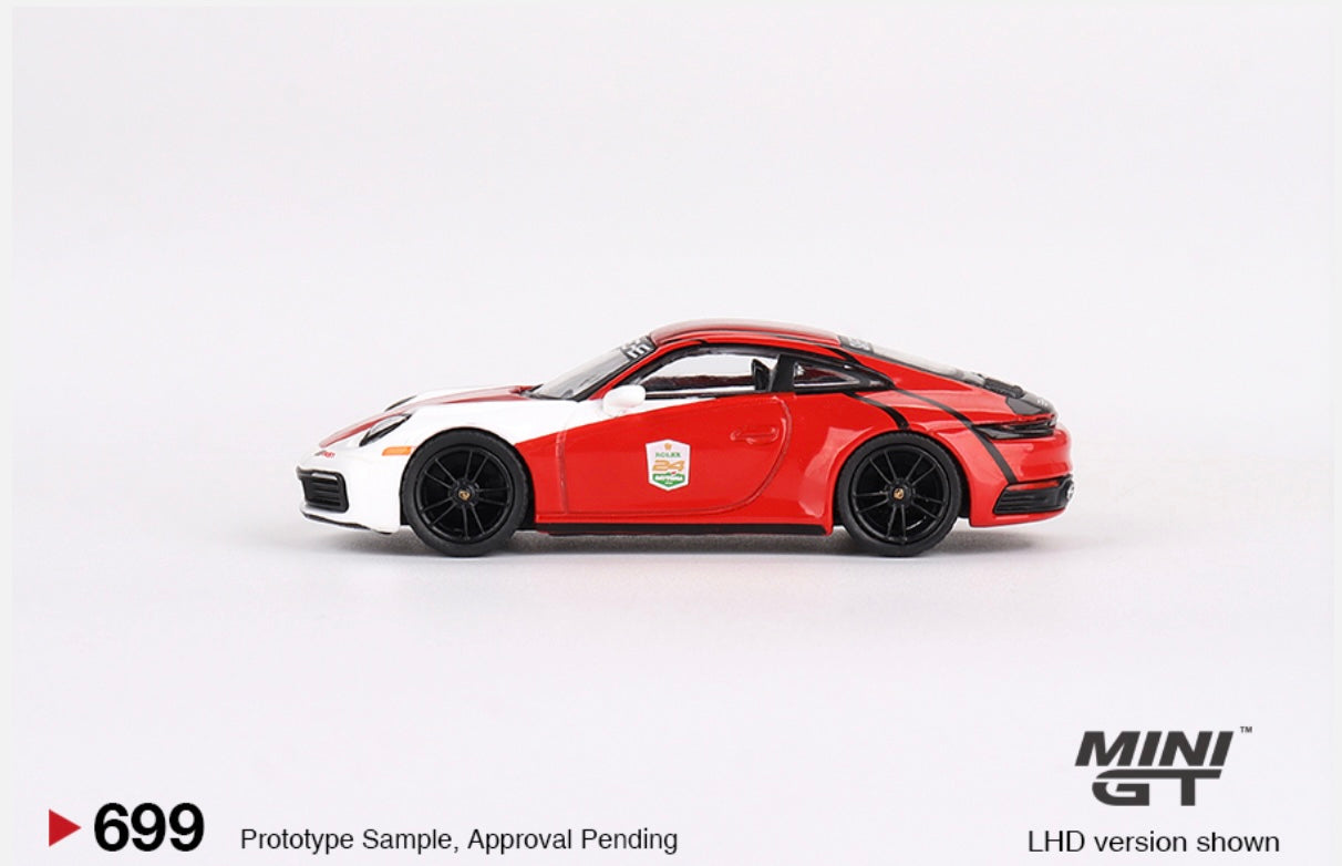 1:64 Porsche 911 (992) Carrera S 2023 ISMA Daytona 24Hrs Safety Car #699 Mini GT
