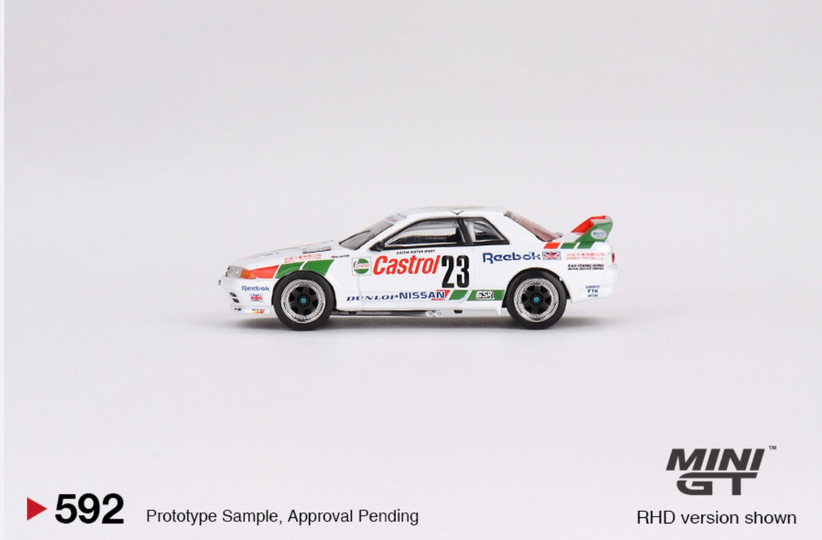 1:64 Nissan Skyline GT-R (R32) GR A #23 1990 Macau Guia Race Winner Mini GT 592