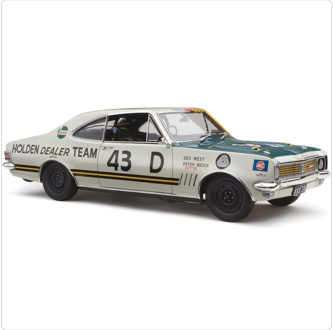 1:18 Peter Brock Des West #43D Holden HT Monaro GTS 350 1969 Bathurst Classic Carlectables