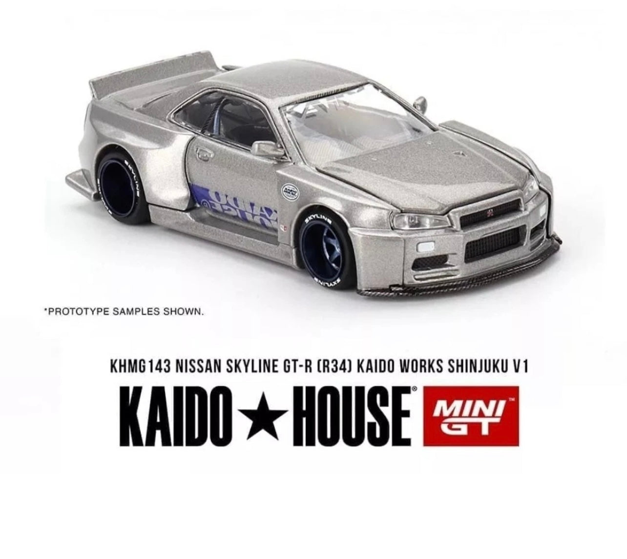 1:64 Nissan Skyline GT-R (R34) Kaido Works Shinjuku V1 #143 Kaido House