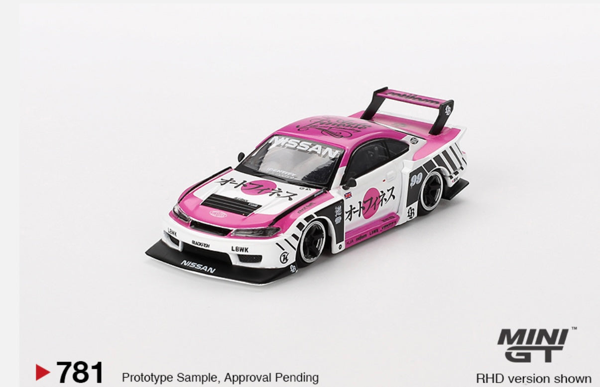 1:64 Nissan LB Super Silhouette S15 Silvia Auto Finesse Sema 2023 Mini GT 781