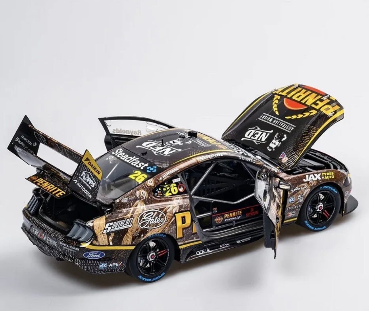 1:18 David Reynolds #26 Ford Mustang GT Penrite Racing 2022 Darwin Indigenous Livery Authentic Collectables