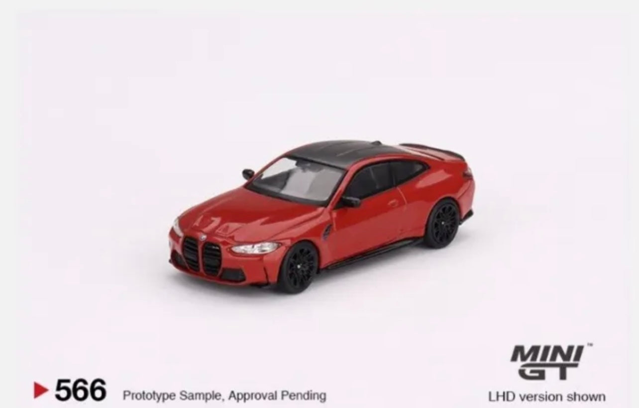 1:64 BMW M4 Competition Toronto Red Metallic Mini GT 566